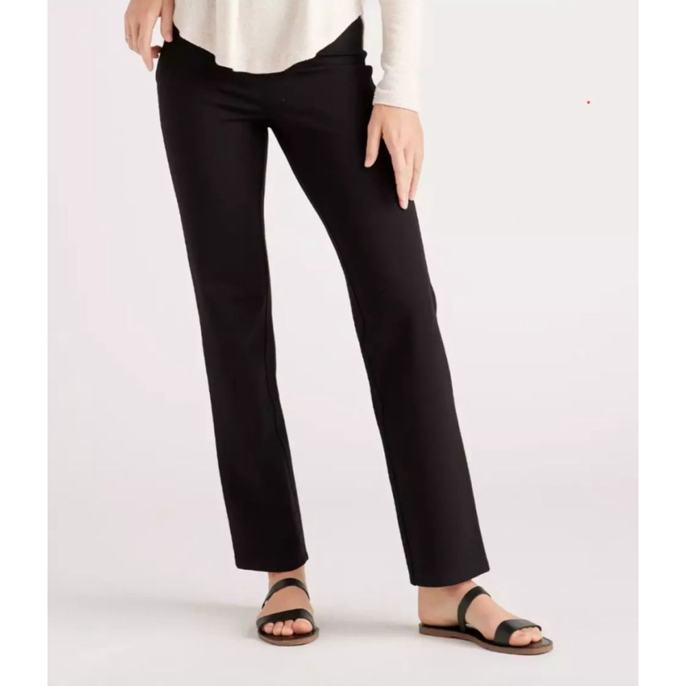Quince Black Straight Leg Pants Timeless Versatility